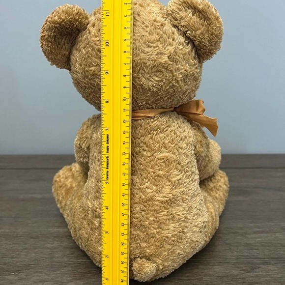 Soft n Cuddly Light Brown Bear with Neck‎ Bow Plush - Picture 4 of 5